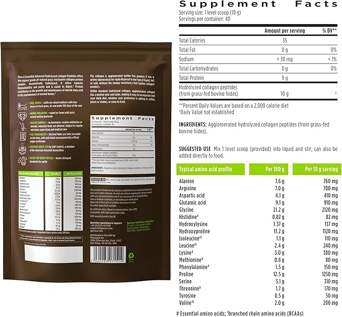 Pharmepa Restore &amp Advanced Hydrolyzed Collagen Peptides Bundle 1000mg Pure EPA Omega-3 Fish Oil &amp 100% Grass Fed Bovine Collagen Protein Powder by Igennus