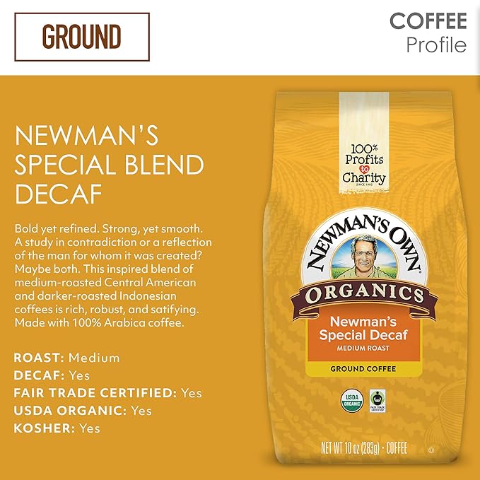 Newman's Own Organics Newman's Special Blend Ground Coffee Medium Roast Bagged 10 oz (Pack of 4)