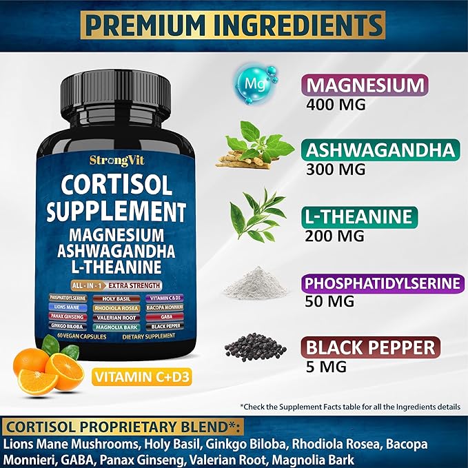 Cortisol &amp Immune Support Bundle (120 Capsules)