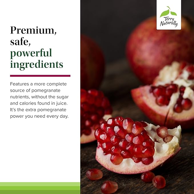 Terry Naturally Pomegranate Seed Oil - Dietary Supplement to Support Cardiovascular Health - Herbal Non-GMO Supplement with Omega-5 &amp Pomegranate Extract - 60 Softgels 2 Pack