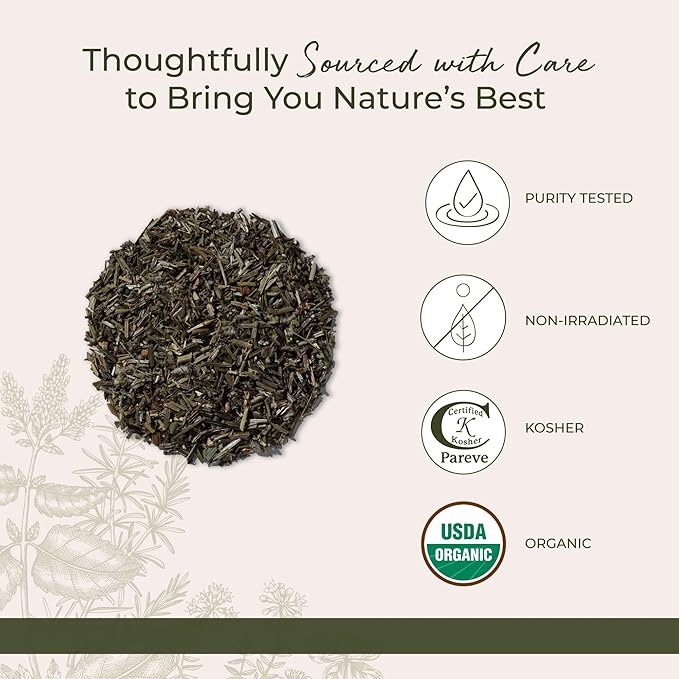 Starwest Botanicals Cleavers Herb Organic - Dried Loose Leaf Herb for Tea &amp Herbal Blends Cut &amp Sifted Certified Kosher Non-GMO - Bulk 1 lb Bag