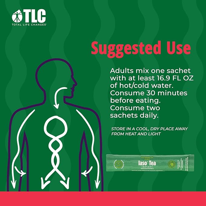 Iaso Instant Tea (Watermelon) - Refreshing Watermelon-Flavored Cleansing Tea Ideal for Daily Wellness - 25 Sachets