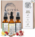 Bone Support Bundle Liquid Spray - Iron Bisglycinate Complex Zinc Picolinate Vitamin D3 &amp K2 - Complete Multivitamin - Plant- Based Non-GMO Gluten Free Sugar Free 2 Fl Oz (360 Days Supply)