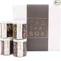 The Chai Box Ultimate Tea Lover's Gift Set - Featured in Oprah's Favorite Things | Caffeinated and Caffeine Free Loose-Leaf Tea Gift Box (Pack of 4) 10 oz | Small Batch Assorted Tea Sampler with Whole