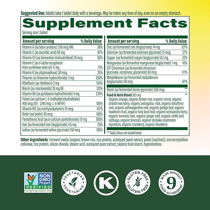 MegaFood Multivitamin for Women 40+ One Daily Womens Multivitamin - with Methylated B12 Methyl Folate Vitamin D3 C &amp Zinc - Energy Metabolism Immune Support &amp Bone Health Vegetarian 90 T