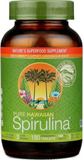 Nutrex Hawaii Pure Hawaiian Spirulina 1000 mg Spearmint Tablets 180 Count Vegan Supports Immune System Heart Cells and Energy