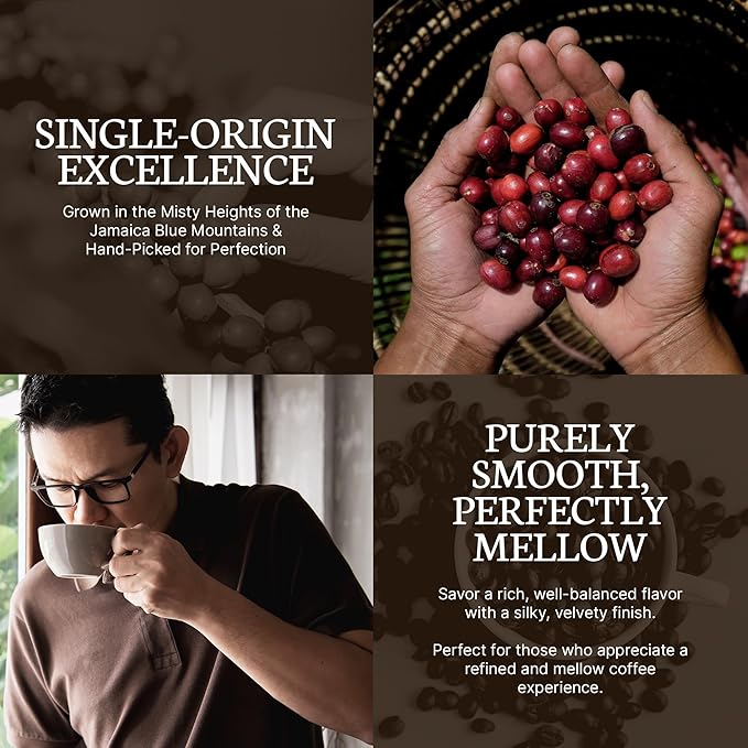 Dancing Moon Coffee Pods - 100% Jamaica Blue Mountain Medium Roast - K-Cup Compatible Keurig Coffee Pods - Small-Batch Crafted Supports Military Charity - 12 Cups
