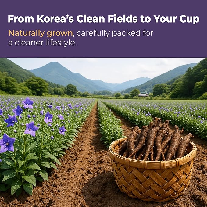 Korean Black Bellflower Extract – Premium Root Juice for Lung &amp Throat Health 100% Korean-Grown Black Bellflower No Additives or Preservatives Daily Herbal Wellness Drink (30 Pouches)