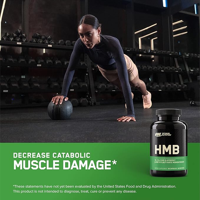 Optimum Nutrition HMB 1000 Caps 1g of Calcium beta-Hydroxy beta-methylbutyrate per Capsule 90 Capsules 30 Servings