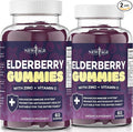NEW AGE (2-Pack) Premium Elderberry Gummies for Adults Kids with Vitamin C Zinc Propolis - Sambucus Black Elderberry Gummy Extract - Gluten Free &amp Vegetarian - 120 Gummies