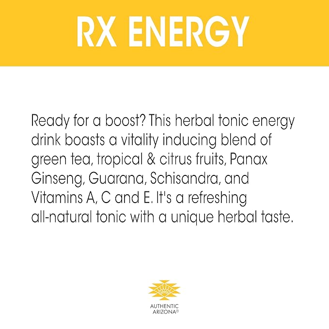 AriZona Rx Energy - Big Can 22 Fl Oz (Pack of 24)