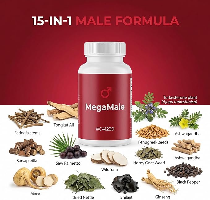 Clean Nutraceuticals Fadogia Agrestis Tongkat Ali Turkesterone Supplement with Horny Goat Weed Saw Palmetto Maca Root Siberian Ginseng Tribulus Terrestris Fenugreek Wild Yam - 60 Count