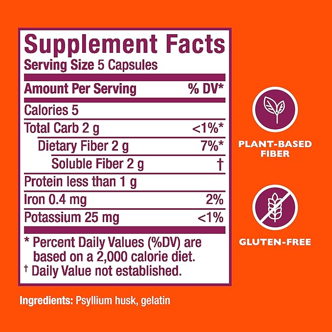 Metamucil Psyllium Husk Fiber Supplement 3-in-1 for Digestive Health Plant Based 160 Count Pack of 2