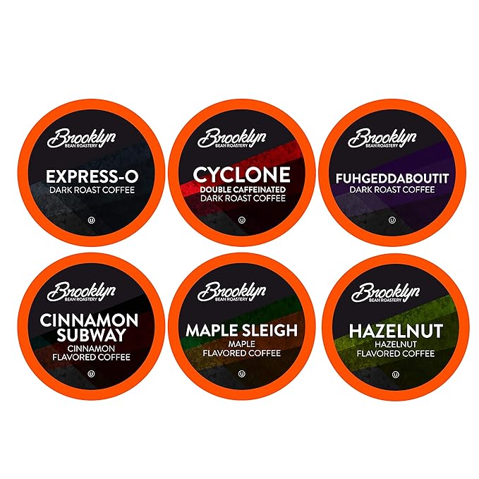 Brooklyn Beans Gourmet Assorted Variety Pack Compatible with 2.0 Keurig Coffee Pods Brewer 72 Count