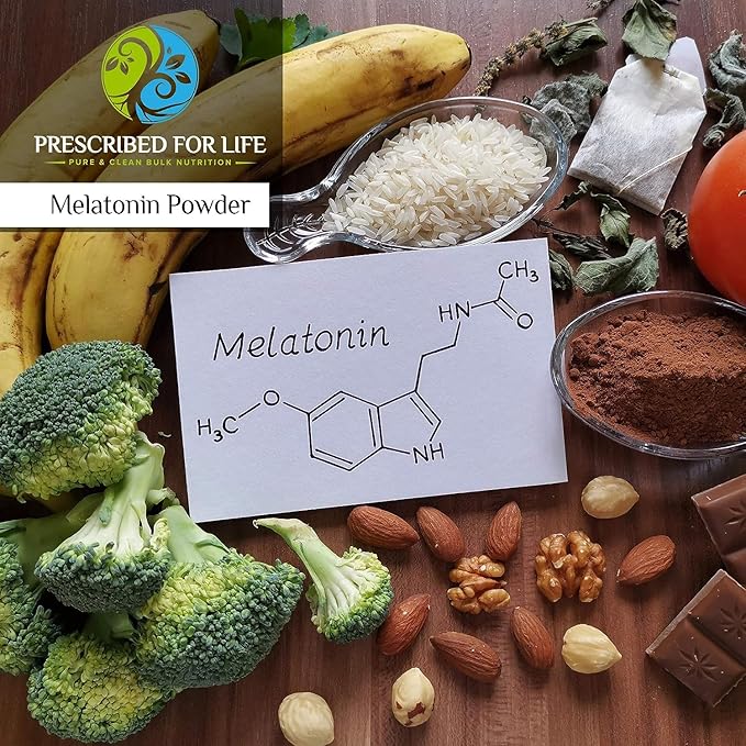 Prescribed For Life Melatonin Powder Natural Melatonin for Adults Rich in Antioxidants Gluten Free Vegan Non GMO Kosher No Fillers (12oz / 340g)