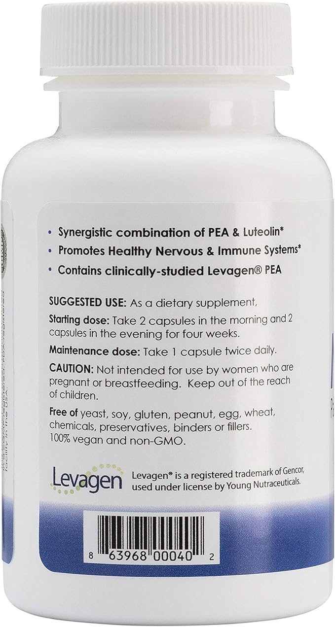 Mirica® - Pea (Palmitoylethanolamide) and Luteolin - Immune &amp Nervous System Support Supplement - 60 ct