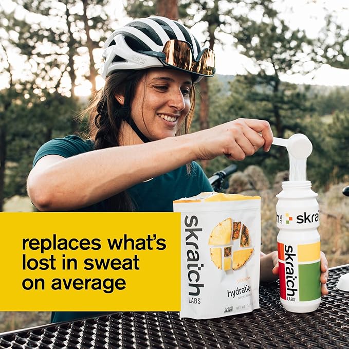 Skratch Labs Hydration Sports Drink Mix – Real‑Fruit Electrolyte Powder for Fast Hydration &amp Endurance | Pineapple | 20 Servings | Vegan Non‑GMO Clean Ingredients