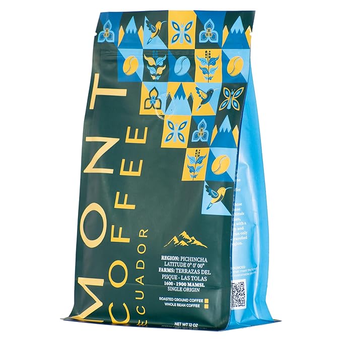 Mont Coffee - Pichincha Region | Latitude 0.0'00 | Specialty Single Origin Ecuadorian Arabica Coffee | Deluxe | Fresh Roast | Sourced Directly from Our Farms