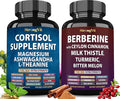 Cortisol Supplement &amp Berberine Complex Bundle (120 Capsules)