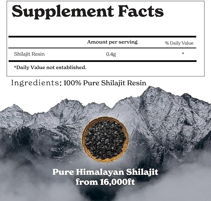 Better Alt Pure Himalayan Shilajit Resin Pack of 5 High Potency Gold Grade 375 Servings for Energy Boost &amp Immune Support 85+ Trace Minerals 75%+ Fulvic Acid with Lab Test Report400 mg