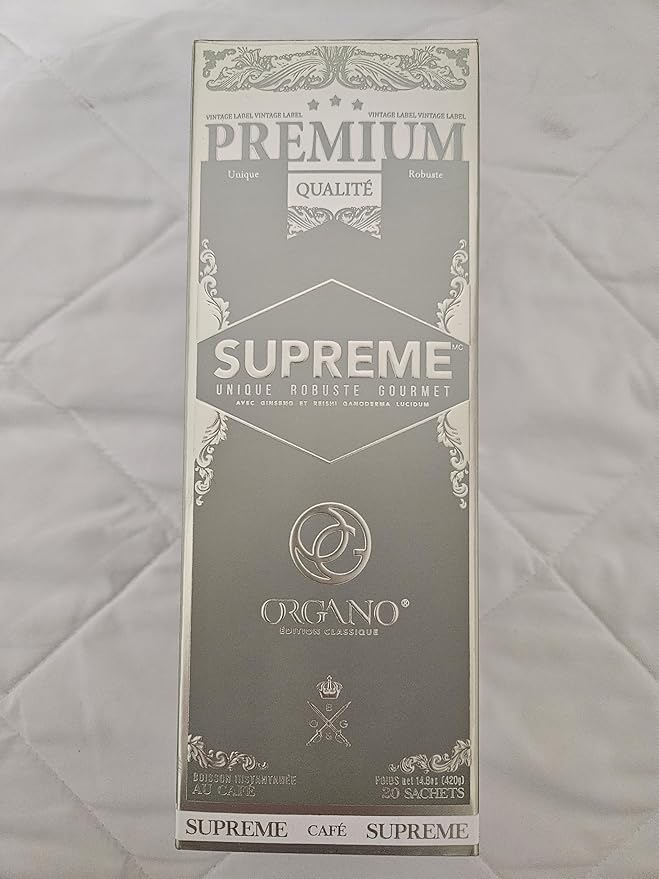 ORGANO 2 Boxes Cafe Supreme 100% Ganoderma Lucidum with Ginseng (40 Sachets)