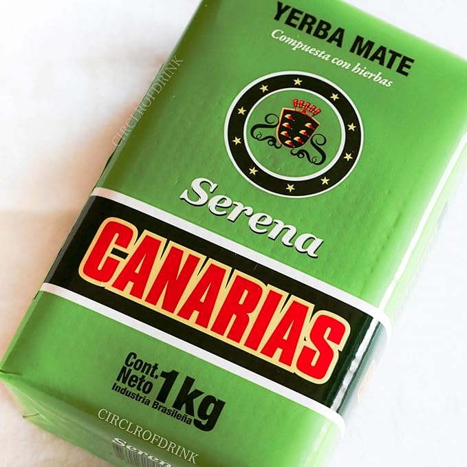 Circle of Drink - Canarias Serena Yerba Mate Tea - 10 KG Combo Pack - 22 LBS - Gourmet Brazilian/Uruguayan Blended Mate with Calming Floral Herbs