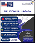 Live To Shine Melatonin Sleep Patches with GABA - 5mg Melatonin + 5mg GABA for Calm Restful Sleep -12-Hour Slow Release Transdermal Patch - 30 Patches - No Pills or Gummies