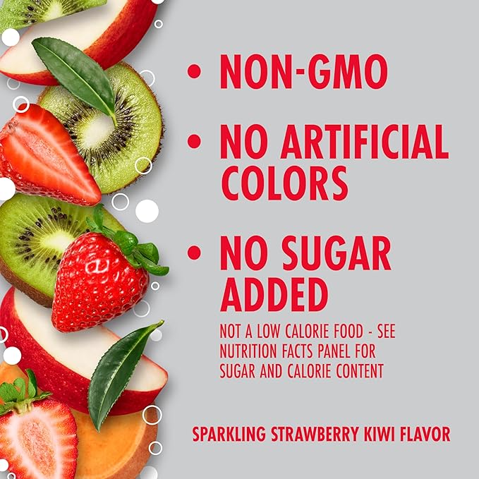 V8 +Energy Strawberry Kiwi Can | Sparkling | Juice Energy Drink | 11.5 fl oz | Pack of 16