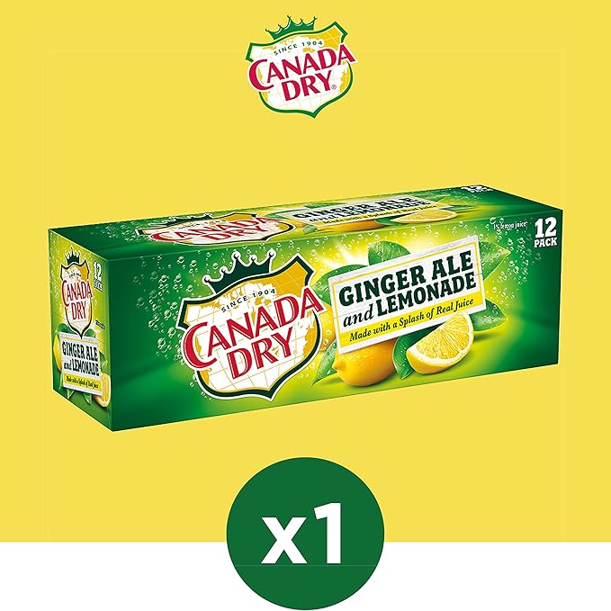 Canada Dry Ginger Ale and Lemonade 12 fl oz cans (pack of 12)
