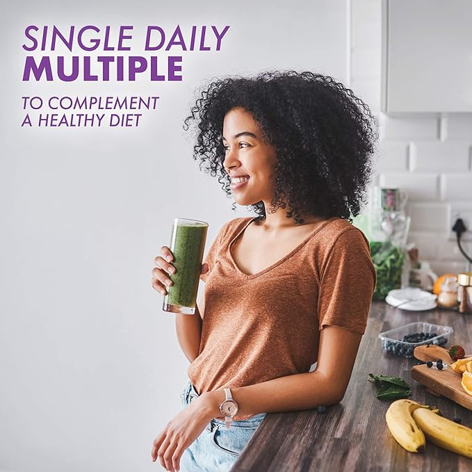 Bluebonnet Nutrition Multi One (With Iron) Vegetable Capsules Complete Full Spectrum Multiple Vitamin Supplement B Vitamins Gluten &amp Milk free kosher 4 Month Supply 120 Count