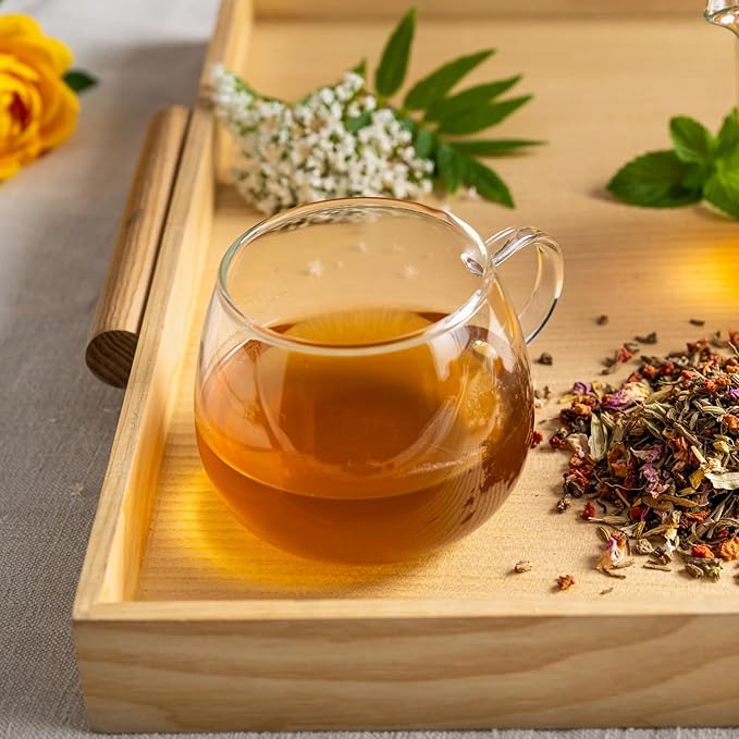 Rishi Tea Yuzu Peach Green Tea - Organic Loose Leaf Green &amp Herbal Blend Naturally Sweet &amp Low Caffeine Enjoy Hot or Iced - 50 Count