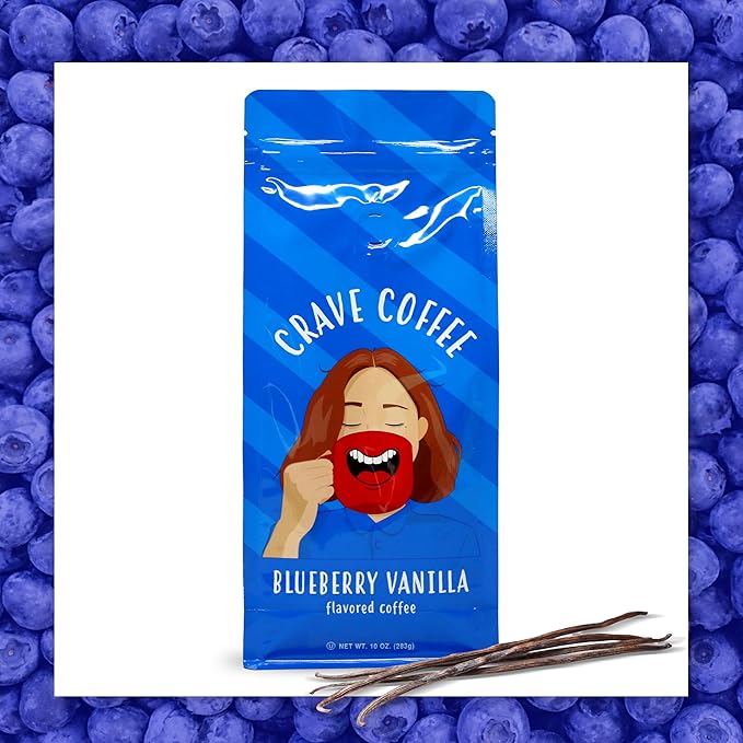 Crave Beverages Flavored Ground Coffee Bag Assorted Variety Pack – Flavorful and Fun Brew Made with 100% Arabica Beans - Flavor Enhanced 10 Oz Pack of 6