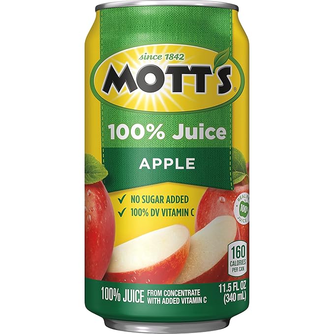 Mott's 100% Original Apple Juice 11.5 fl oz can (Pack of 24)