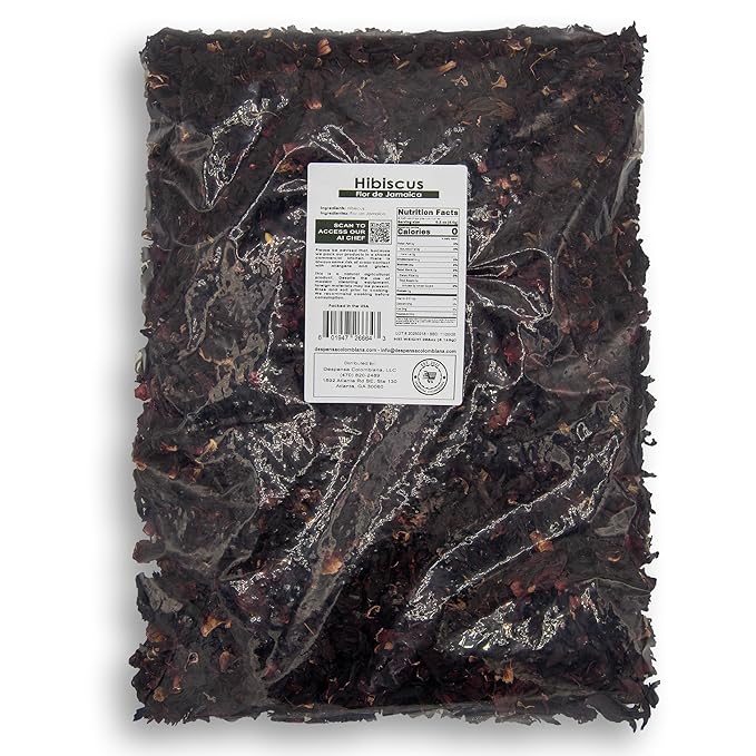 18 lbs Hibiscus Flowers Despensa Colombiana - Flor de Jamaica Bag Dried Hibiscus Flowers - Ideal for Juices infusions and Flor de Jamaica teas- Despensa Colombiana