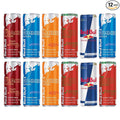 BeeQ - (Pack of 12) Red Bull Energy Drink Variety Pack - 5 Different Flavors : Original Watermelon Strawberry Apricot Juneberry Peach Nectarine -8.4 oz Cans