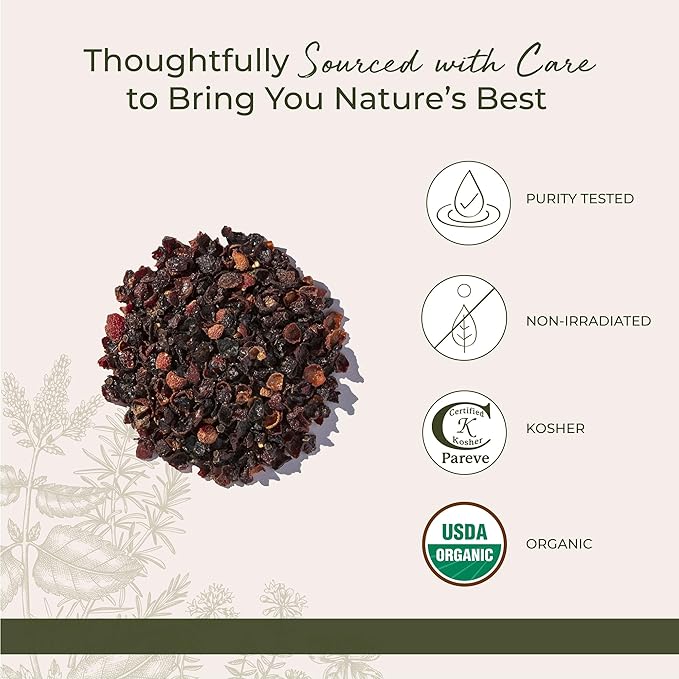 Starwest Botanicals Organic Rosehips Seedless Cut and Sifted 1 Pound