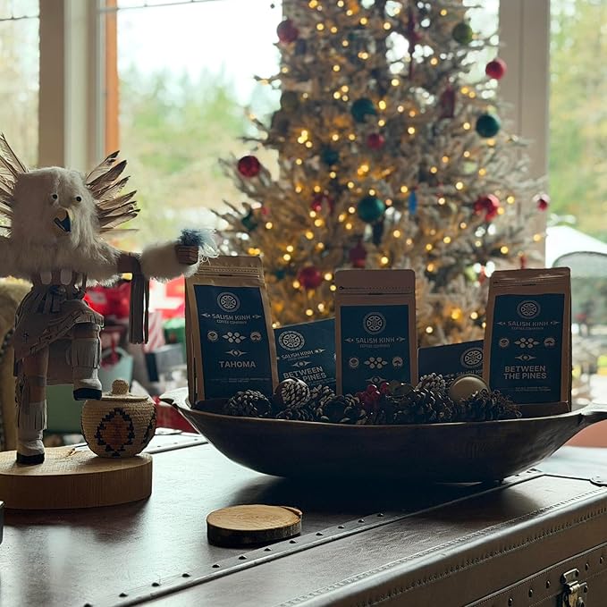 Salish Kinh Whole Bean Coffee | Dark Lahar | 12 oz Bag | 100% Robusta | Dark Roast | Specialty Grade | Single Origin | Direct Trade | Indigenous Produced