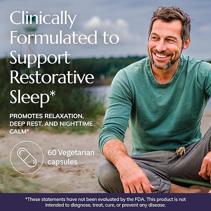 Neurobiologix Neuro Night Essentials Calming Nighttime Formula with GABA L-Theanine Valerian Root &amp Magnesium Supports Relaxation Emotional Balance &amp Wind-Down Routine 60 Vegetarian Capsule