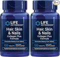 Life Extension HairSkin&amp Nails- Collagen Plus120 Count (Pack of 2)