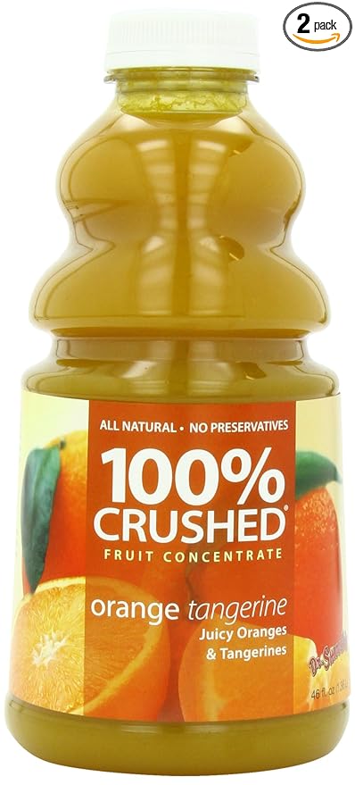 Dr. Smoothie 100% Crushed Fruit Concentrate Orange Tangerine 46-Ounce Bottles (Pack of 2)
