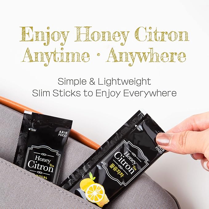 Korean Honey Yuza Citron Tea [ Korean Foods ] Low Calorie Concentrate Yuja Sticks Vitamin C Enjoy Anytime Anywhere [ Jeollanamdo Foods ] 50 Packets