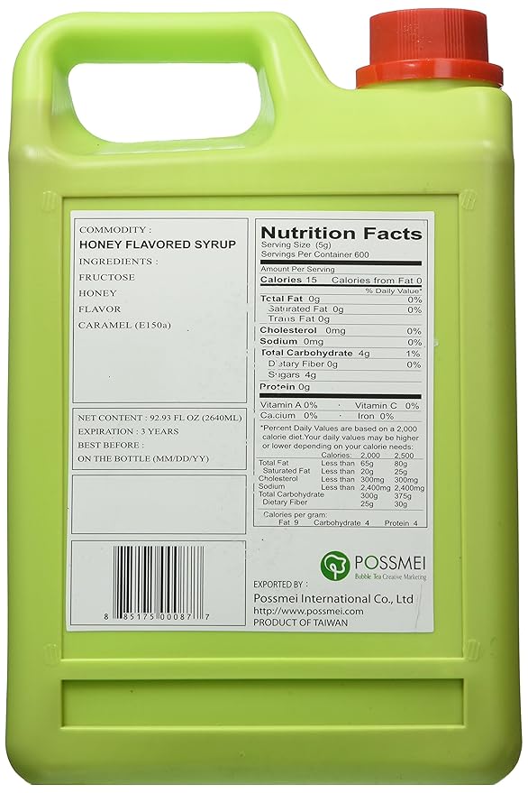 Possmei Flavored Syrup Honey 6.6 Pound