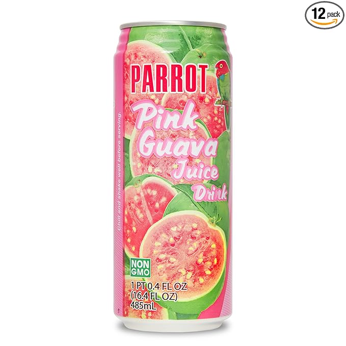 Parrot Brand Pink Guava Juice 16.4 fl. oz.（Pack of 12）