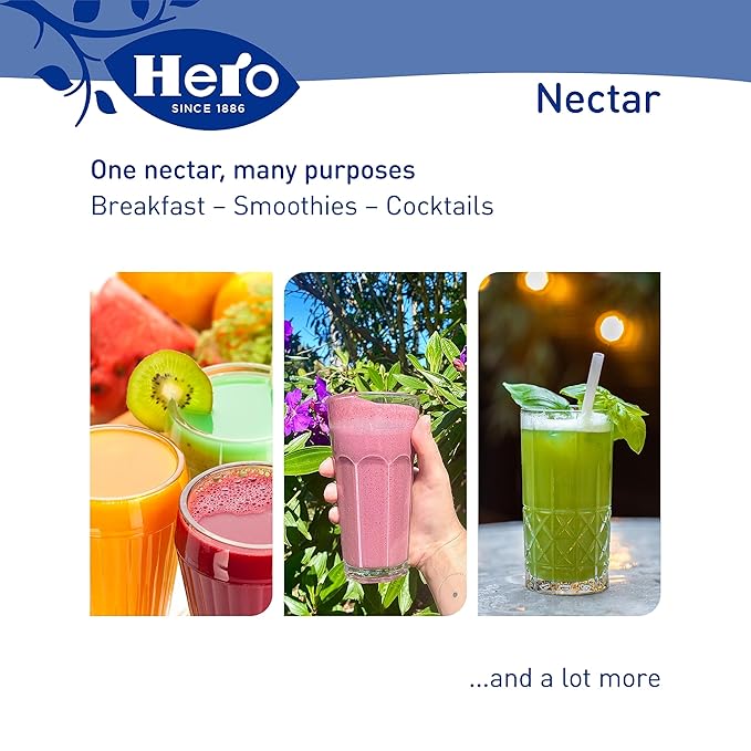 Hero Peach Nectar 33.8 Ounce (Pack of 6)