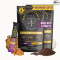 Grateful Earth Mushroom Coffee Espresso Instant Coffee with Cinnamon Turmeric Lion’s Mane Mushrooms L-Theanine Chaga Super Brain Blend Energy &amp Immune Support Dairy &amp Gluten Free 2 Bag