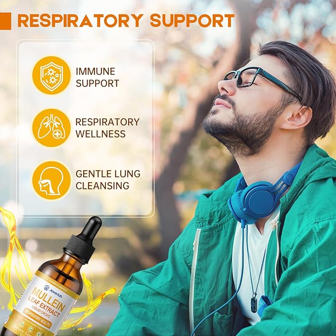 Mullein Drops for lungs Cleanse - Cordyceps marshmallow root &amp Licorice Root Extract Respiratory Herbal Supplement with Mullein Leaf extract for Immune Support &amp Bronchial Cleanse 4 Fl Oz 2