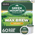 Green Mountain Coffee Roasters Breakfast Blend Max Brew Single Serve Keurig K-Cup Pods Light Roast Coffee 60-Count Box (6 Packs of 10)