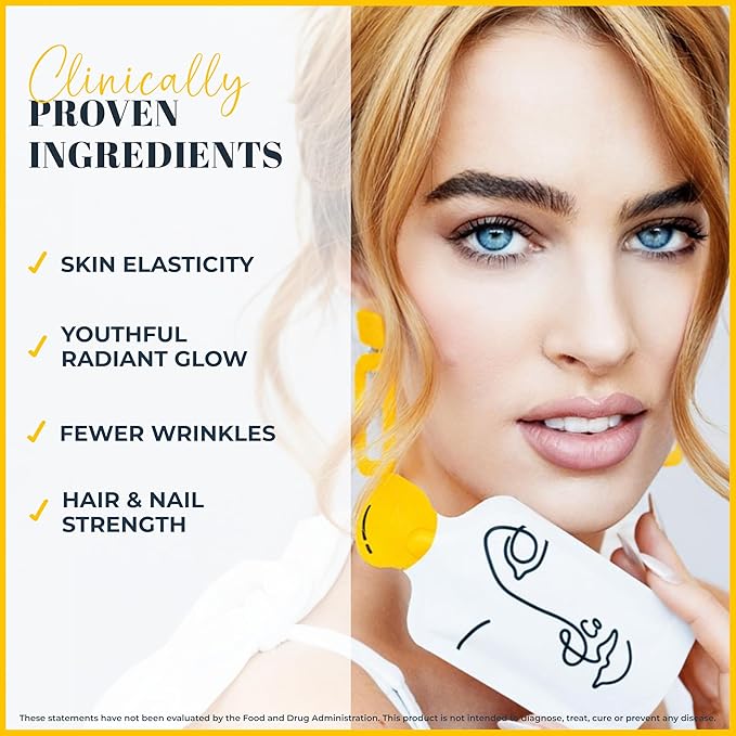 LEMON &amp CO. 8-Week Starter Kit Bundle – Liquid Collagen for Women + Insulated Bottle - 5000mg Marine Collagen Peptides for Skin Nails Hair &amp Gut Health | Organic Lemons Vitamin C No Preser