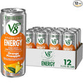 V8 +Energy Sparkling Orange Pineapple Juice Energy Drink 11.5 fl oz Can (12 Pack)