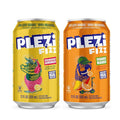 PLEZi FiZZ Stawberry Lemonade &amp Orange Mango Sparkling Juice Bundle – No Added Sugar Low Sugar Soda Alternative with Real Fruit Juice &amp Fiber – 12 Fl Oz (24 Cans Total)